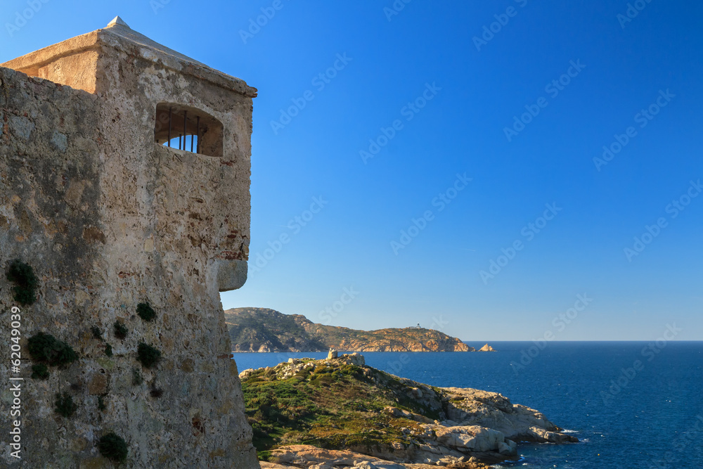 Watchtower in the citadel at Calvi, Corsica