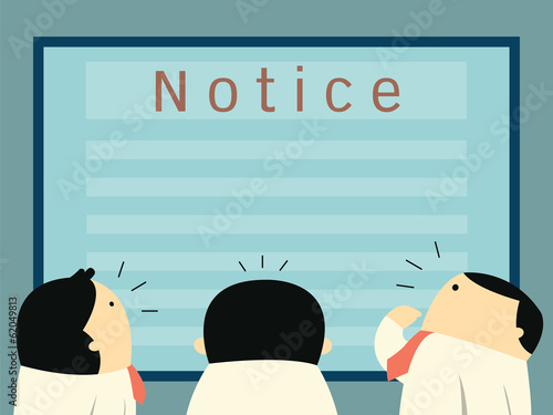 Looking notice board