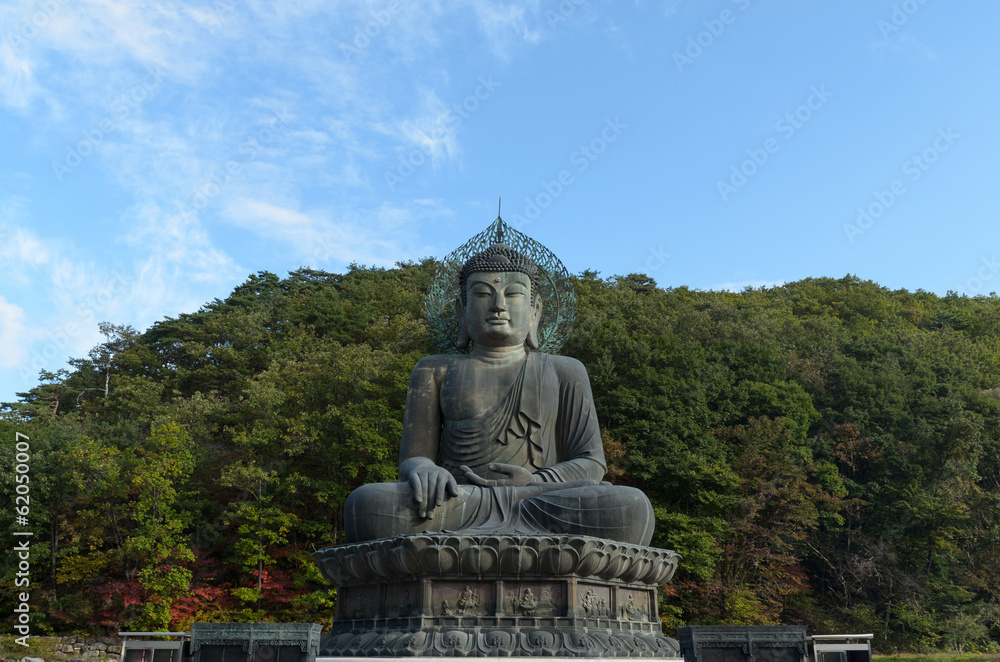 Giant buddha in sinheungsa temple at soraksan national park ,Sok