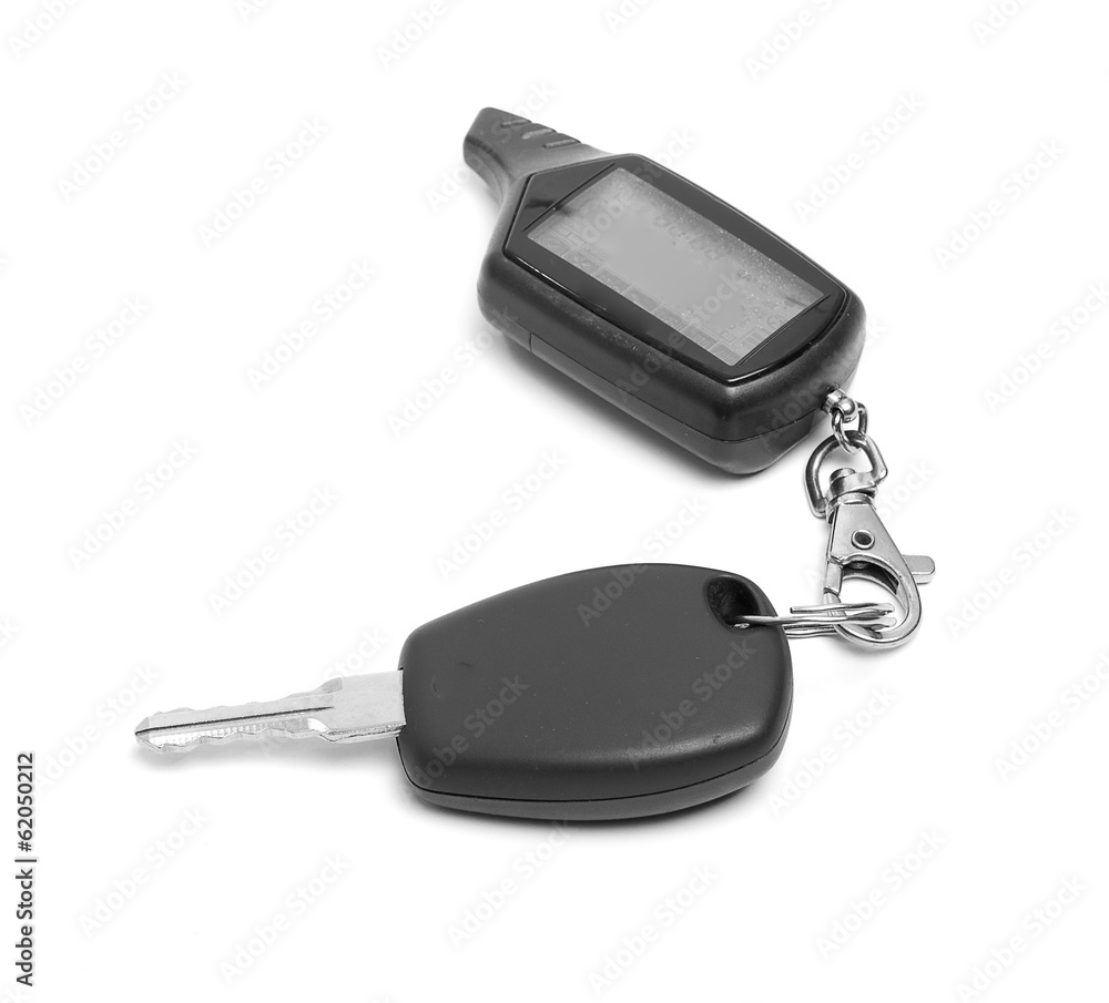 remote car key isolated on white background remote car key isolated on white background