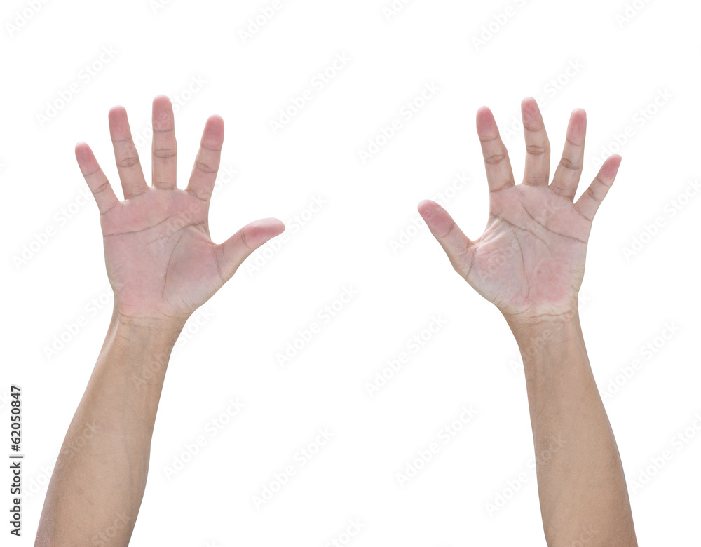 Man hand isolated on white background, with clipping path Man hand isolated on white background, with clipping path