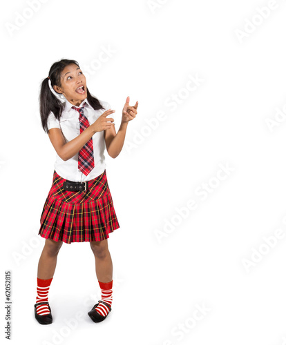 cheerful schoolgirl photo