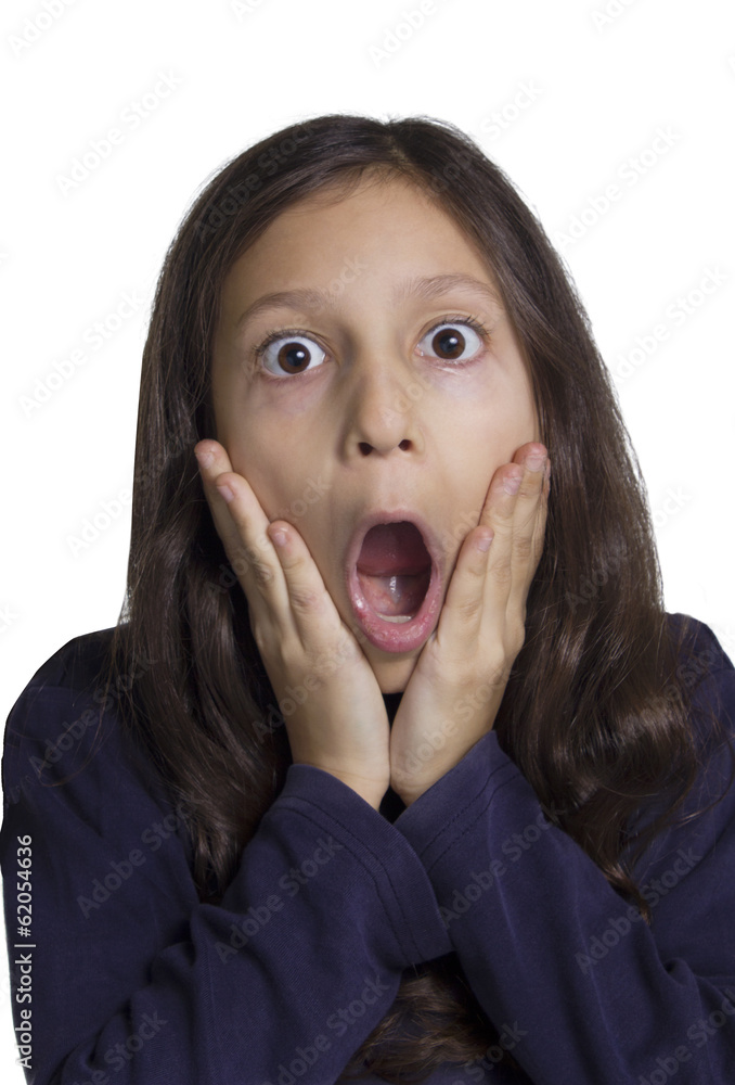 girl frightened have horrified surprise girl frightened have horrified surprise