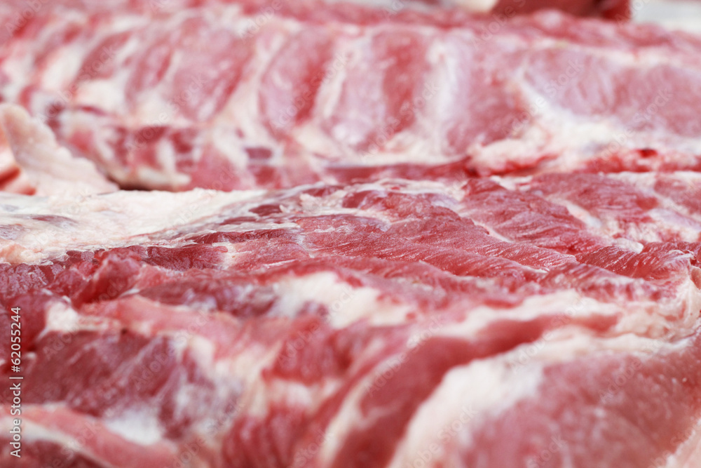 Fresh raw pork textured - in the market Fresh raw pork textured - in the market