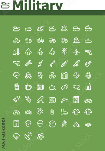 Military icon set