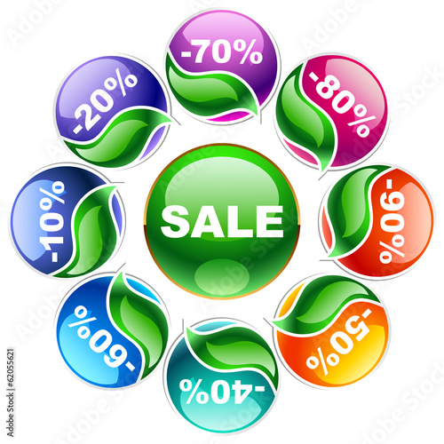 Colorful discount labels 8