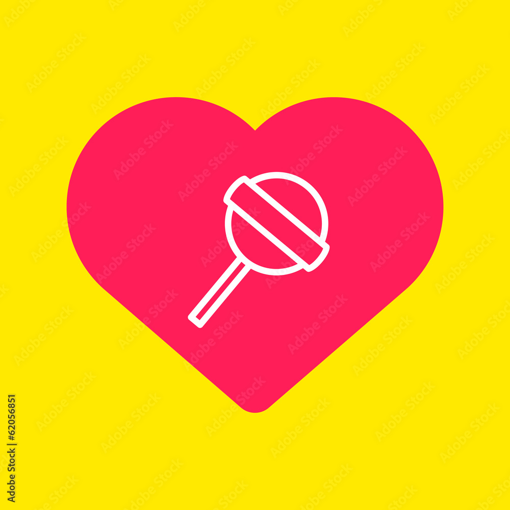 Heart with a Lollipop. Heart with a Lollipop.