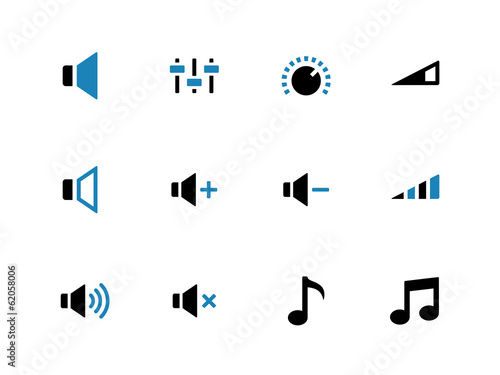 Speaker duotone icons on white background.