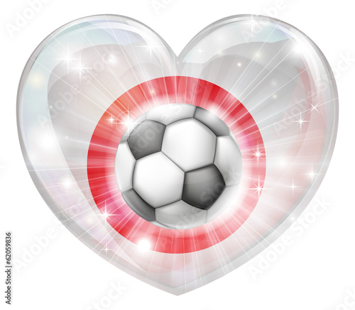 Japan soccer heart flag