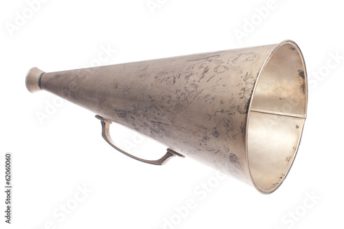 old metallic megaphone photo