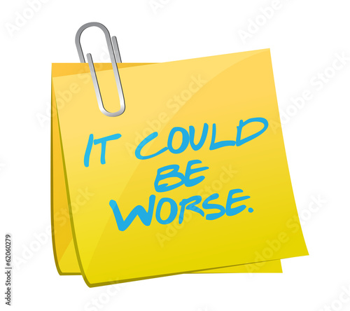 it could be worse post it illustration design