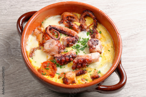 Spanish tapas style octopus, pulpo a la gallega photo