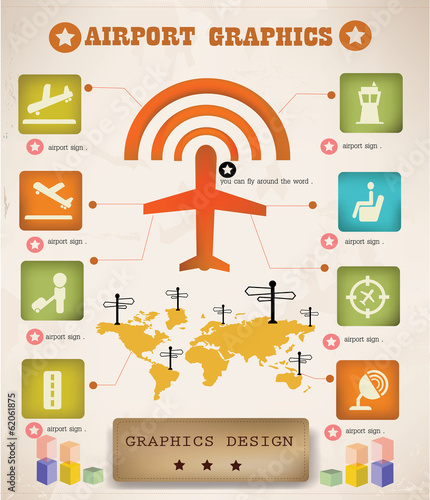 Airport info graphics,graphics design