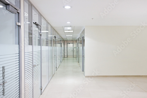 Empty office corridor