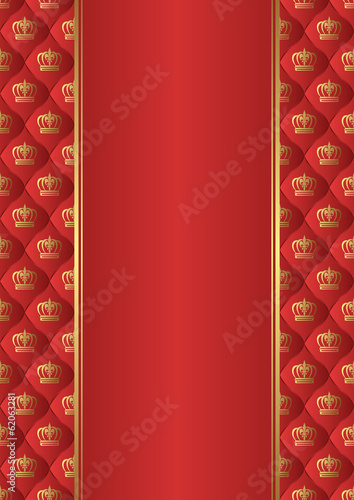 red background with crowns