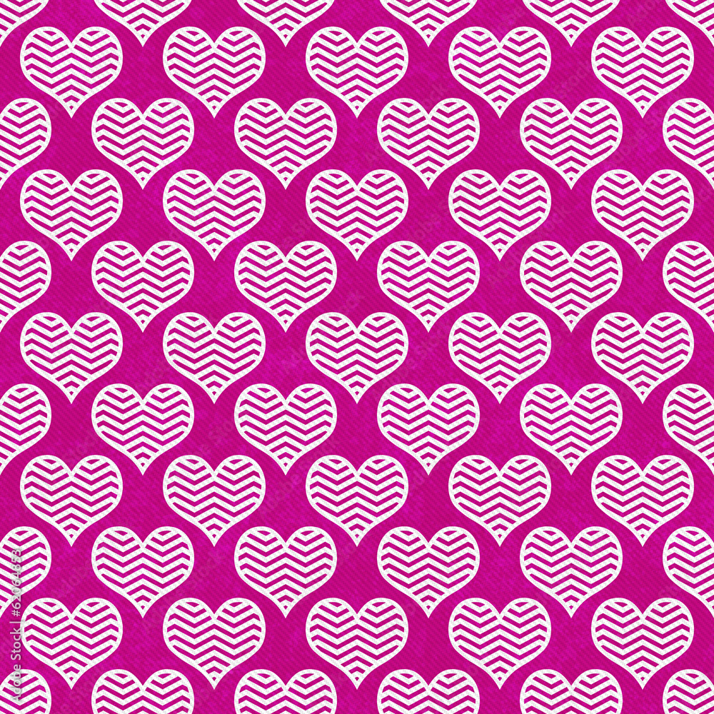 Pink and White Chevron Hearts Pattern Repeat Background Pink and White Chevron Hearts Pattern Repeat Background