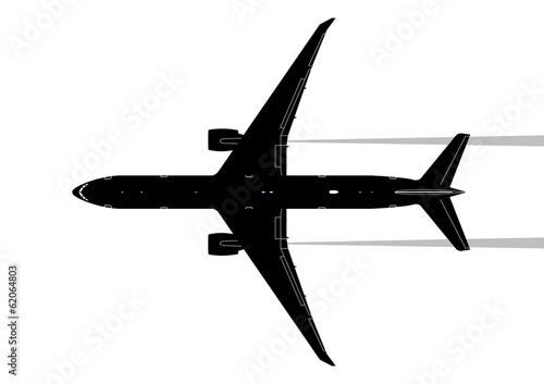 Großraum Jet Aufsicht 777