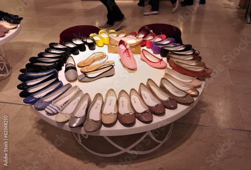 Women shoes on display