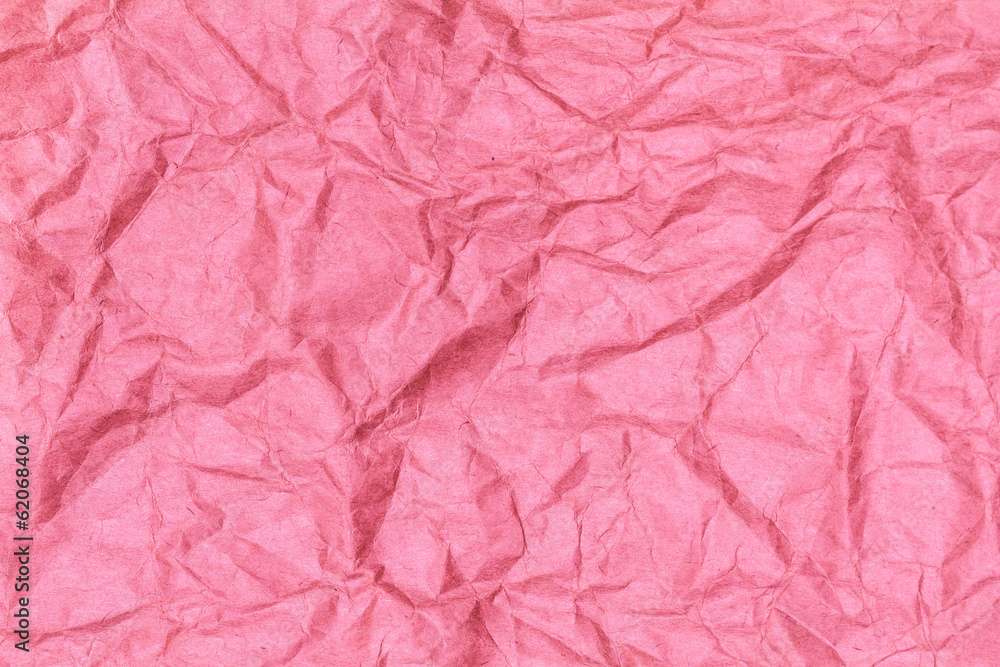 Crumpled recycled paper background texture pink color. Paper f Crumpled recycled paper background texture pink color. Paper f