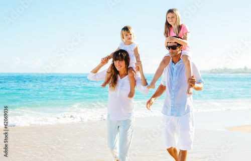 Happy Family on the Beach
