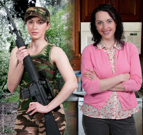 Woman Military Mom