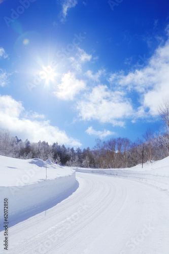 冬の草津志賀道路