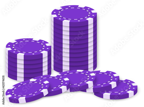 Violet poker chips