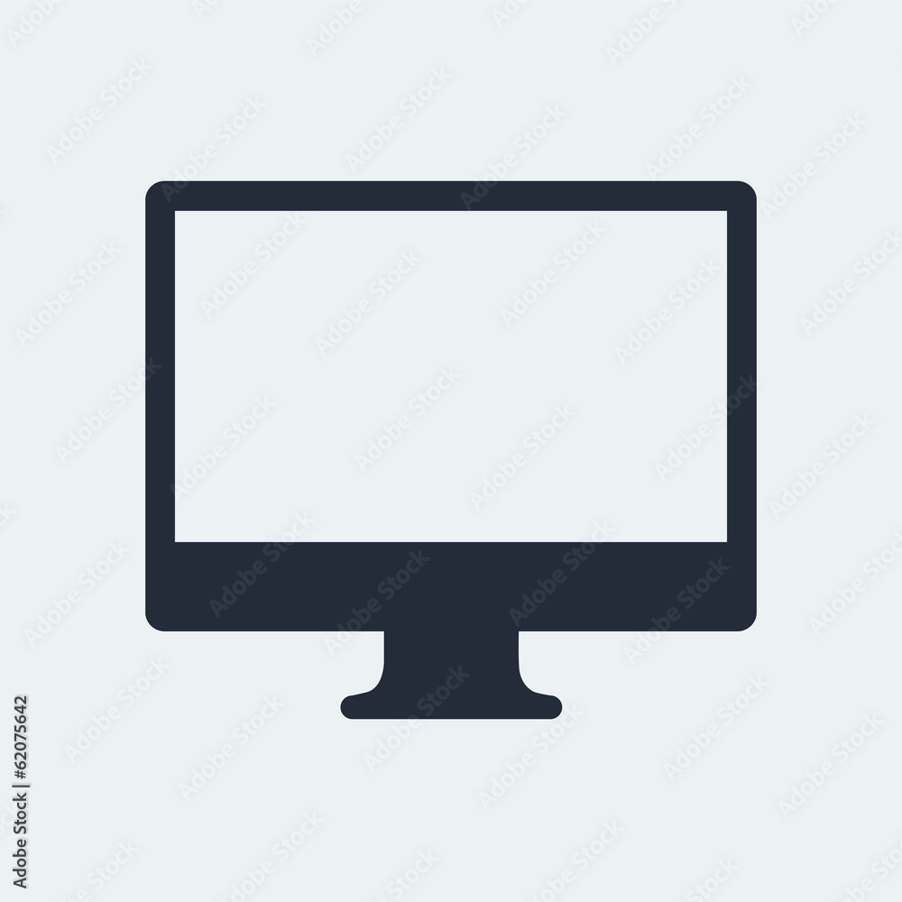 Computer Flat Icon with shadow. Vector EPS 10. Computer Flat Icon with shadow. Vector EPS 10.