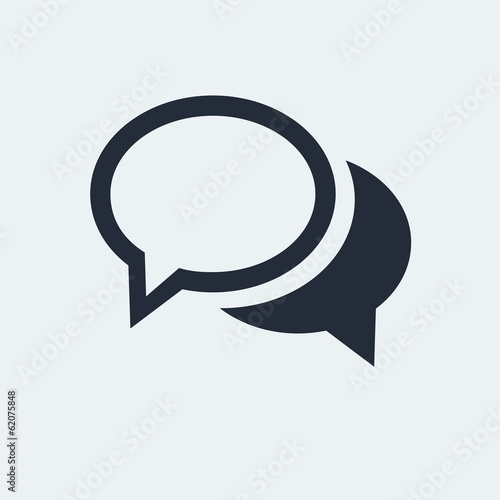 Chat Flat Icon with shadow. Vector EPS 10. photo