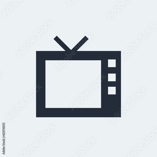 TV Flat Icon with shadow. Vector EPS 10.