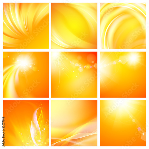 Set of nine abstract backgrounds.