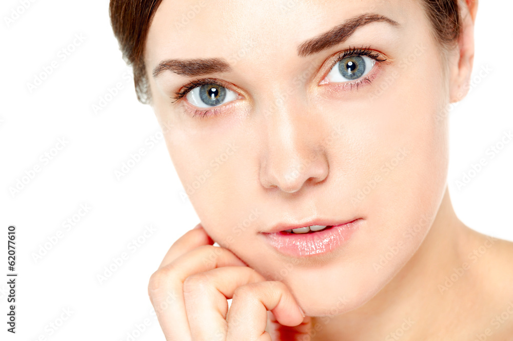 Portrait of Beautiful Young Woman posing in studio Portrait of Beautiful Young Woman posing in studio