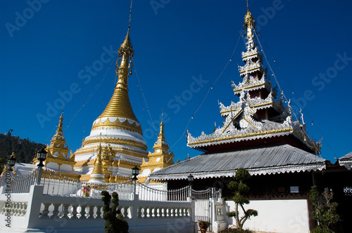 Wat Jong Klang and Wat Jong Kham temple, Mae Hong Son City, Nort © Olalaja