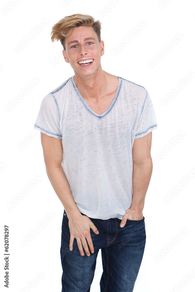 Obraz premium Handsome young man laughing