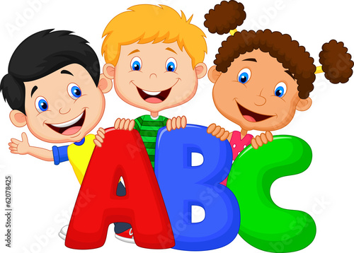 School kids with ABC