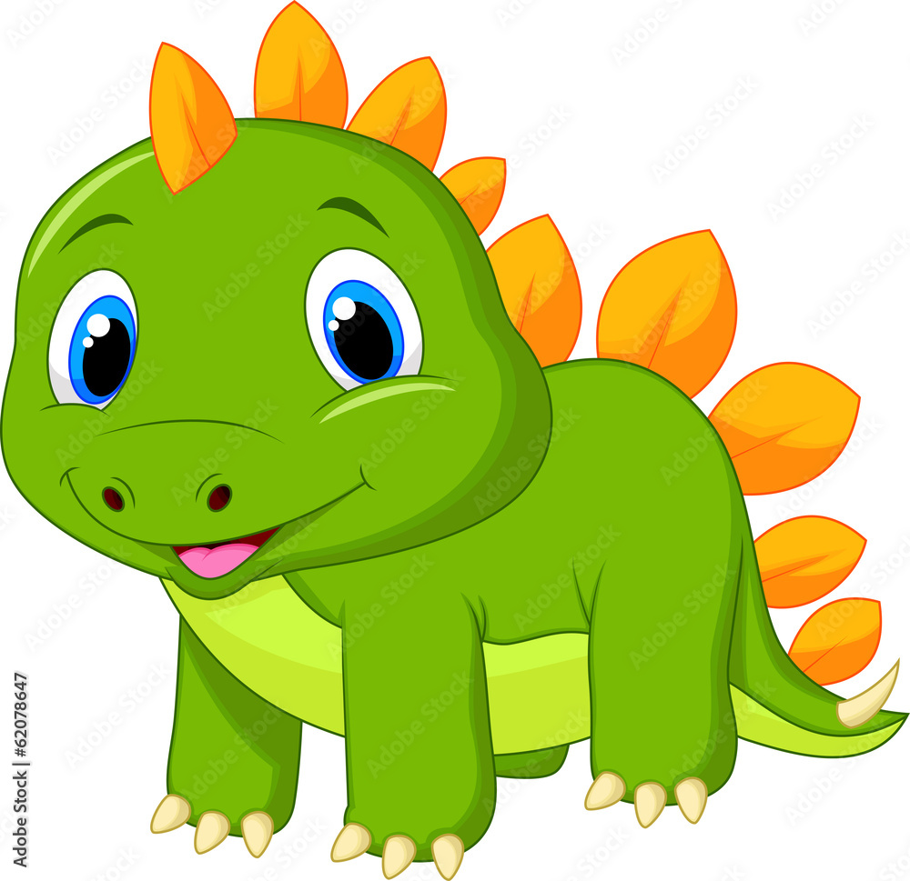 Cute baby stegosaurus cartoon Cute baby stegosaurus cartoon
