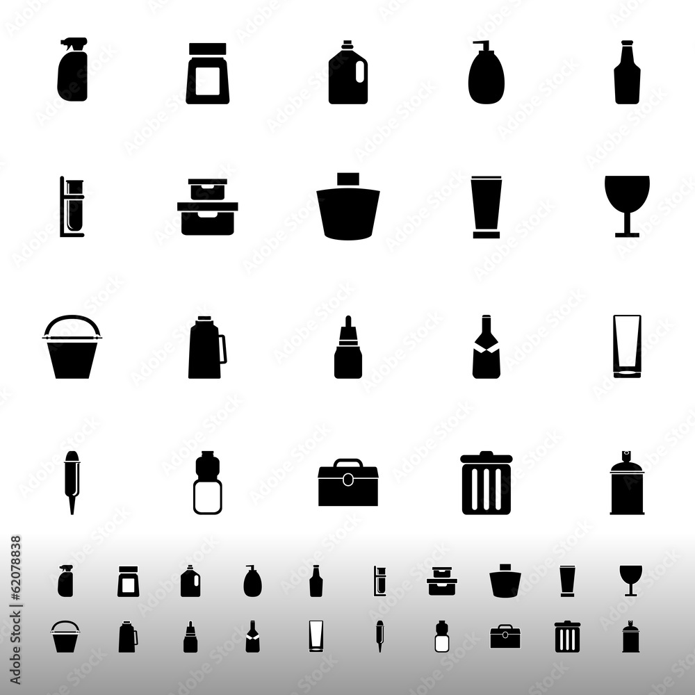 Design package icons on white background Design package icons on white background