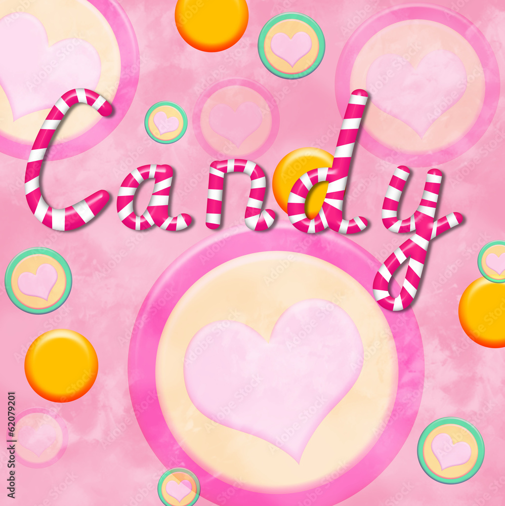 Obraz premium Background with the word candy