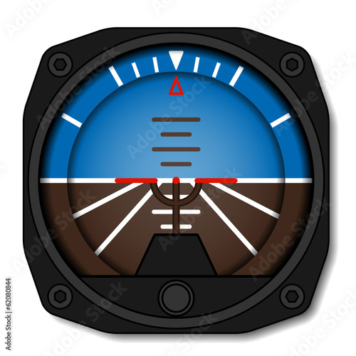 vector airplane attitude indicator - artificial horizon