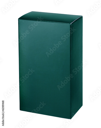 studio photography of green box for cosmetics - isolated