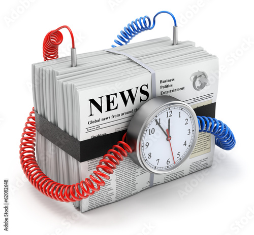Schilderij op canvas Bombastic news