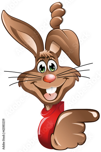 Easter Rabbit pointing