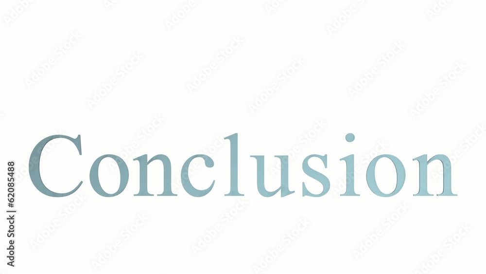 Conclusion - 3D word in motion Conclusion - 3D word in motion