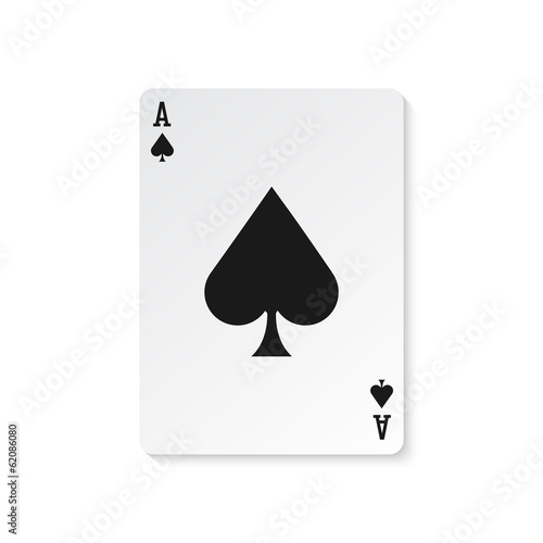 Ace of spades vector illustration