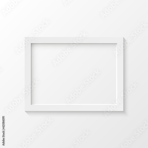 White picture frame vector illustration