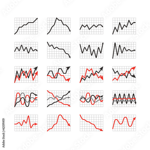 Graphic business ratings and charts collection. Infographic elem