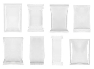 white package template bag food