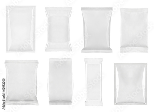 white package template bag food photo