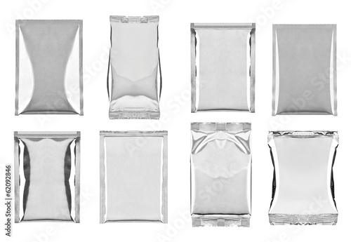 aluminum foil bag package template food