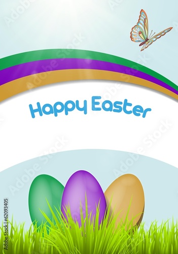 Happy Easter greeting card